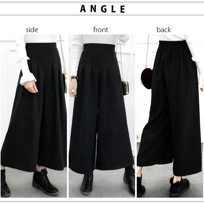 ✨新品未使用 ✨MOYURU ガウチョパンツ 　ワイドパンツ　M-L ブラック ✨新品未使用 ✨MOYURU ガウチョパンツ ワイドパンツ M-L ブラック