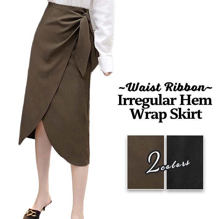 BLACKCLAMUP 　ヒザ丈下　巻きスカート　　　　　M ラップスカート 巻きスカート タイトスカート ペンシルスカート 膝丈