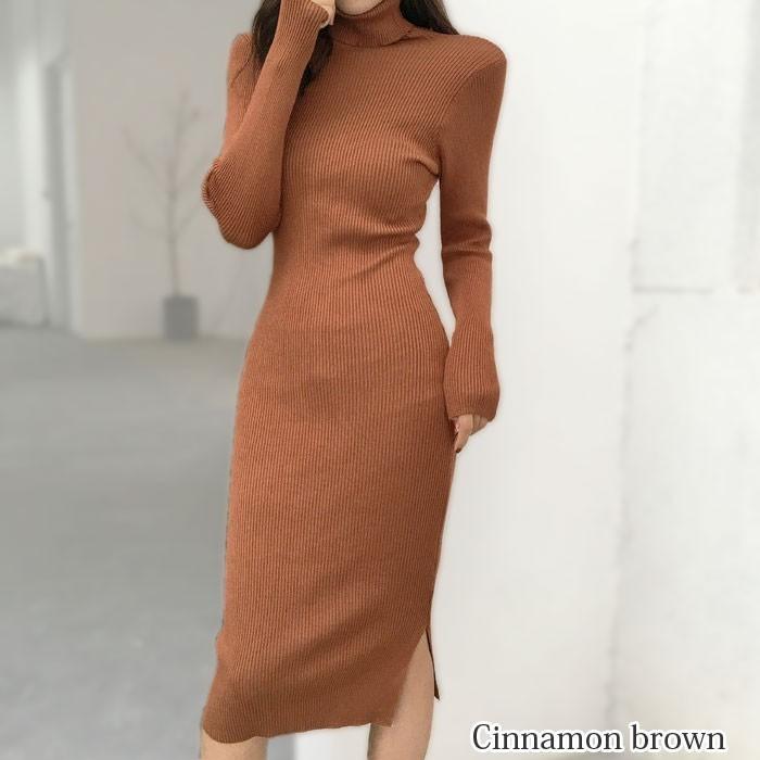 タイトワンピース ニットワンピース クラブドレス ひざ丈