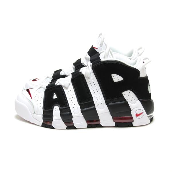 nike air uptempo red black white