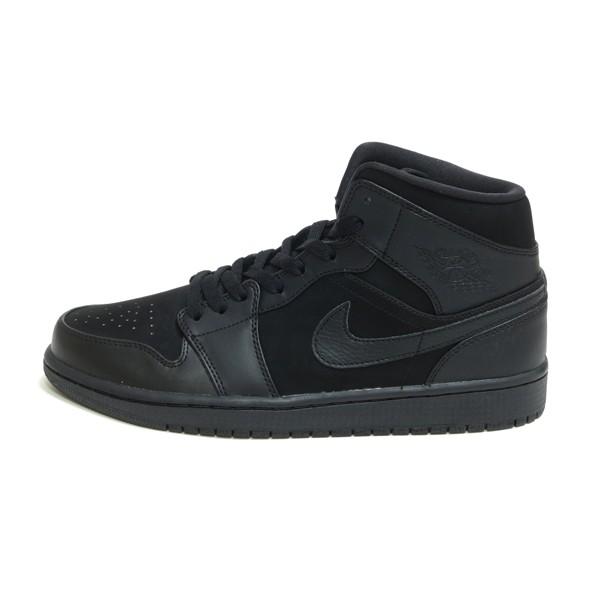 AIR JORDAN 1 MID TRIPLE BLACK ALL BLACK (エアジョーダン1 ミッド トリプルブラック オールブラック 黒)｜selectshop-jp｜02