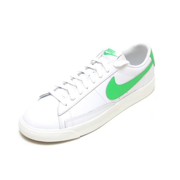 海外限定☆NIKE BLAZER LOW LEATHER WHITE/GREEN SPARK-SAIL ( ナイキ