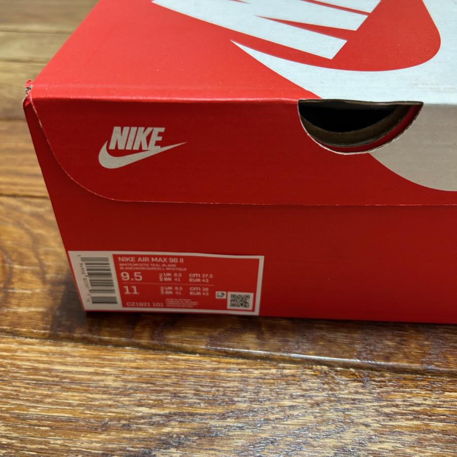 NIKE（ナイキ） NIKE AIR MAX 96 II WHITE/MYSTIC TEAL-BLACK US9.5