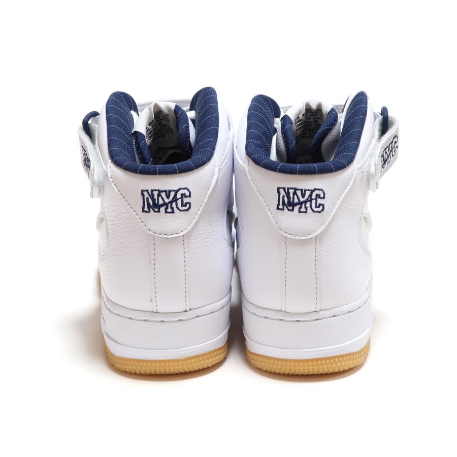 エア フォース 1 NIKE AIR FORCE MID QS WHITE/WHITE-MIDNIGHT NAVY