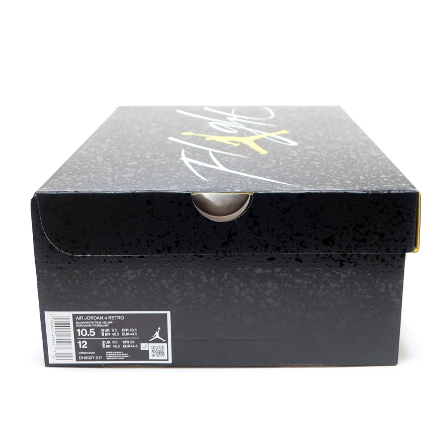 AIR JORDAN 4 RETRO BLACK/WHITE-TOUR YELLOW 