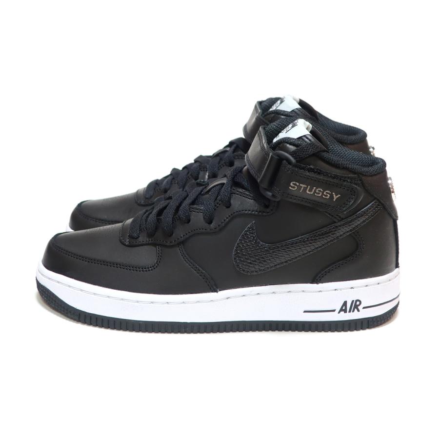 NIKE レディースサイズ☆STUSSY x AIR FORCE 1 '07 MID SP BLACK