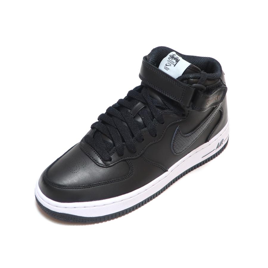 NIKE レディースサイズ☆STUSSY x AIR FORCE 1 '07 MID SP BLACK