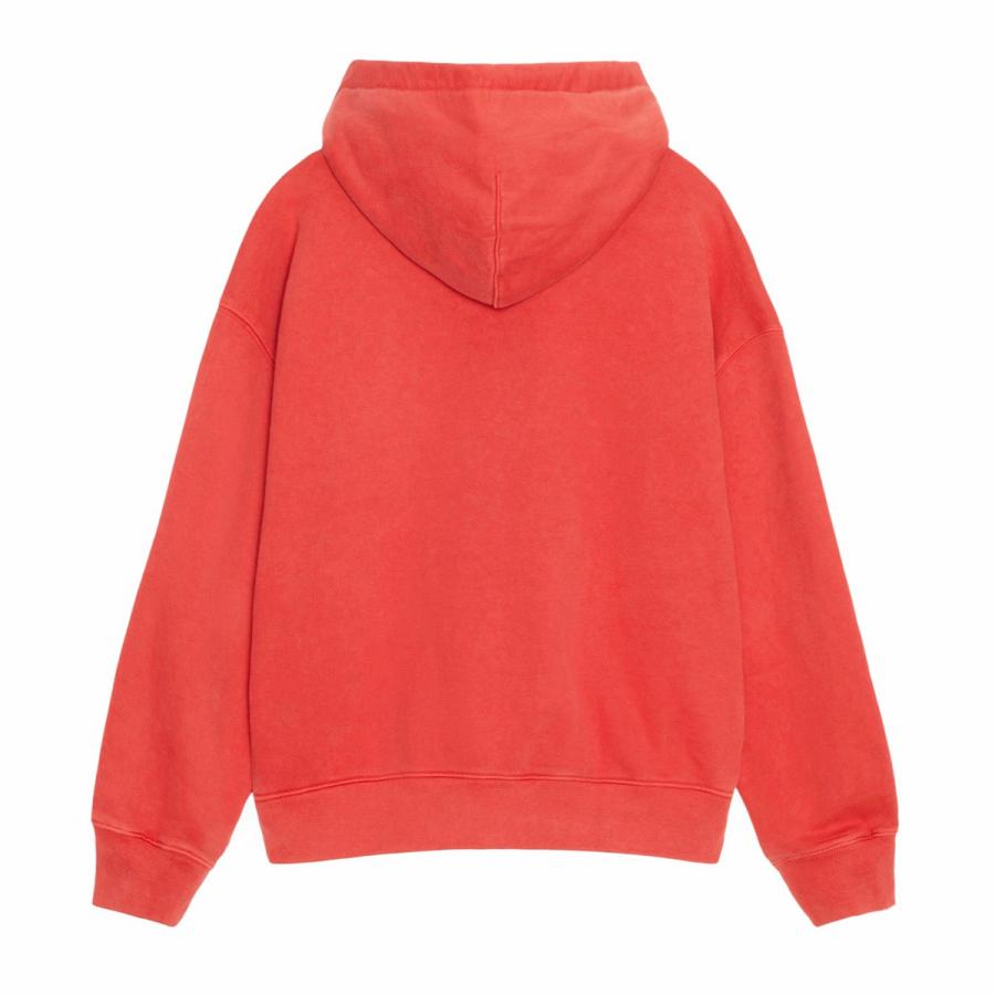 23FW STUSSY x NIKE STONE WASHED FLEECE ZIP HOODIE HABANERO RED ( ステューシー x  ナイキ ストーンウォッシュ フリース ジップ フーディー パーカー 赤 )