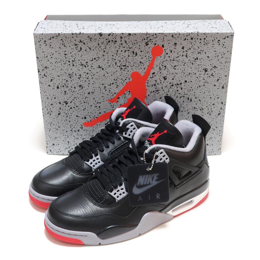 AIR JORDAN 4 RETRO BLACK/FIRE RED-CEMENT GREY 