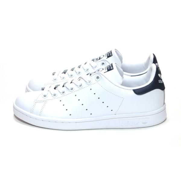 レディースサイズ ADIDAS ORIGINALS STAN SMITH RUNWHITE/RUNWHITE/NEW NAVY ( アディダス スタンスミス 白 x ネイビー )｜selectshop-jp｜06