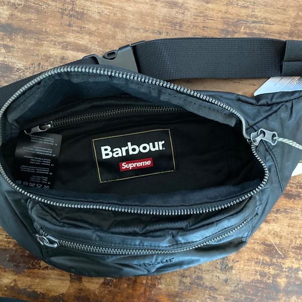 Supreme 20SS Supreme/Barbour Waxed Cotton Waist Bag Black Supreme 20SS Supreme/Barbour Waxed Cotton Waist Bag Black