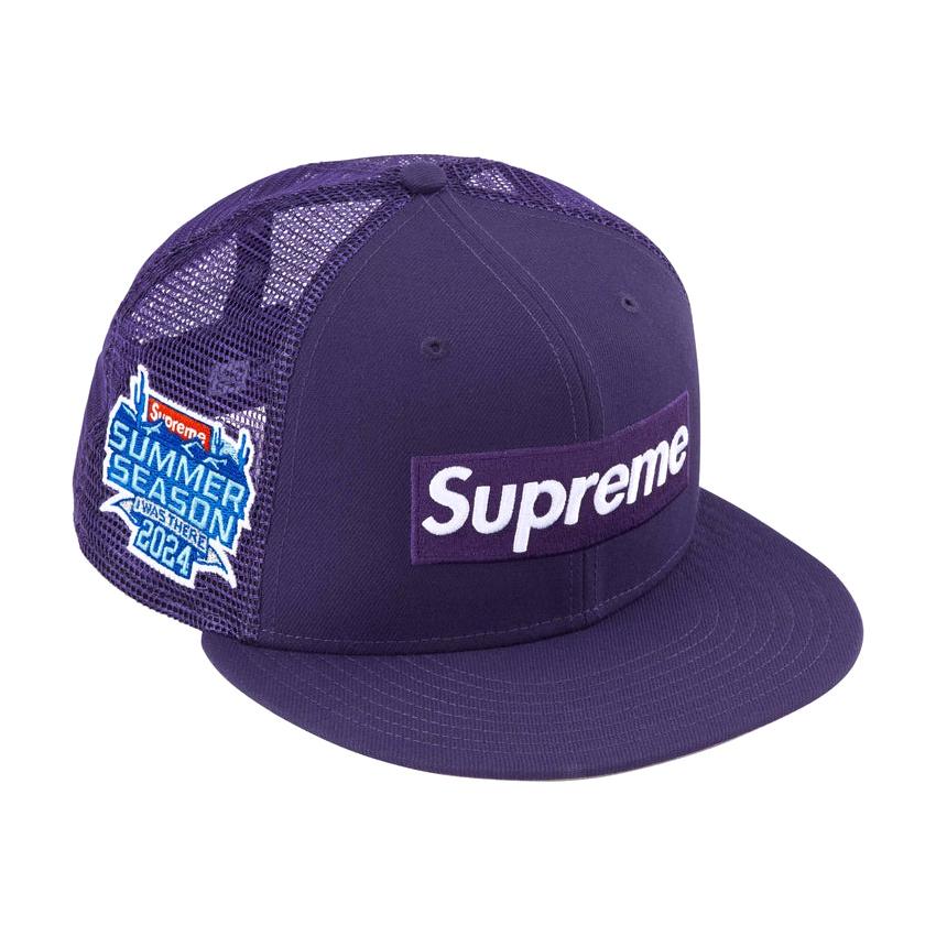 Supreme 24SS Box Logo Mesh Back New Era Purple Supreme 24SS Box Logo Mesh Back New Era Purple