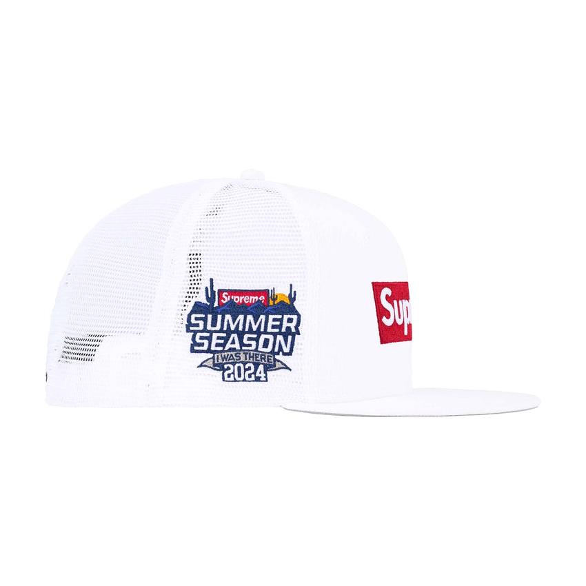 24SS Supreme Box Logo Mesh Back New Era White ( シュプリーム ボックスロゴ メッシュ バック ニューエラ キャップ ホワイト 白赤 )｜selectshop-jp｜02