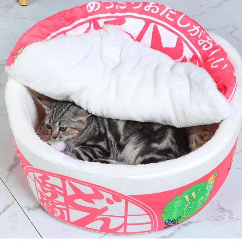 ペットベッド 4~19kg 犬 猫 クッション付き カップ麺ベッド ペットハウス うどん カップ型 寝床 かわいい 室内用 寒さ対策｜selectshop-kazu｜16