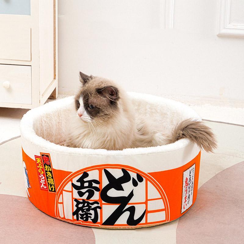 ペットベッド 4~19kg 犬 猫 クッション付き カップ麺ベッド ペットハウス うどん カップ型 寝床 かわいい 室内用 寒さ対策｜selectshop-kazu｜03