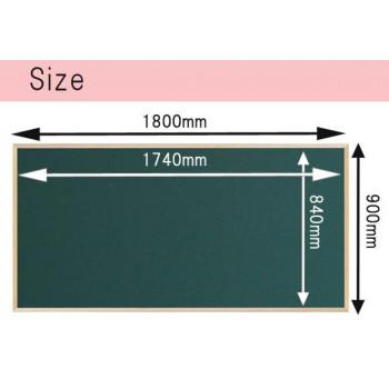 馬印　木枠ボード　スチールグリーン黒板　1800×900mm　壁掛け　WOS36[検索用キーワード＝スチールグリーン黒板　木枠ボード　馬印　1800×900mm]