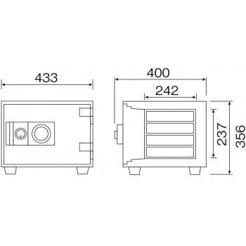 ダイヤセーフ　家庭用耐火金庫　ダイヤルロック(ダイヤルタイプ)　D34-4