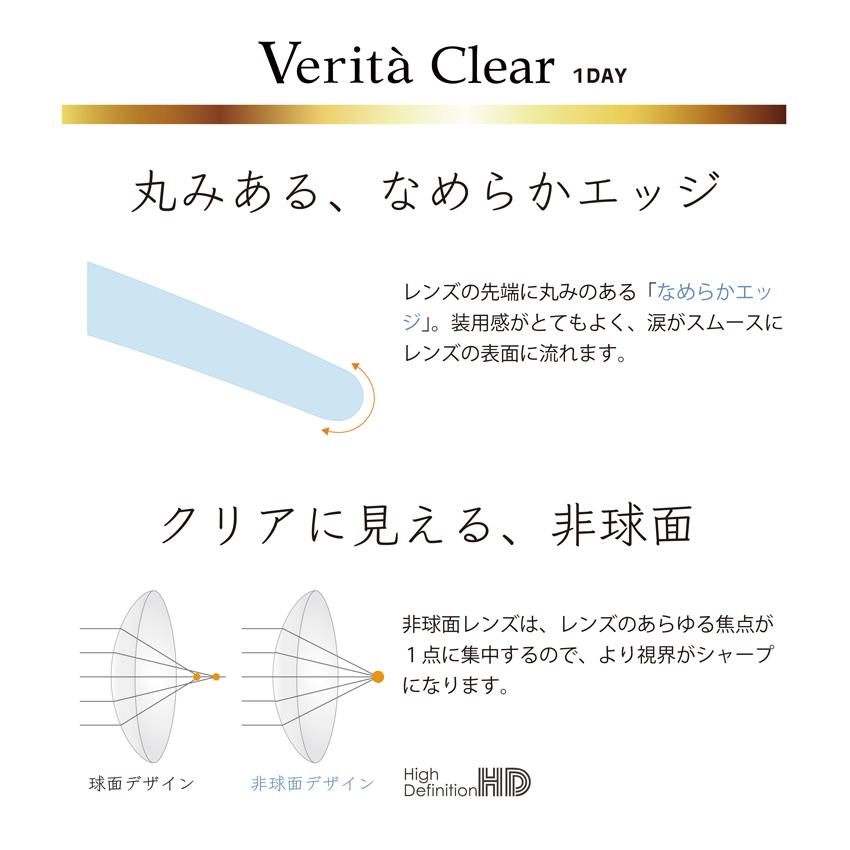 【アウトレット】 【2箱】  クリア コンタクトレンズ 1箱 30枚入 コンタクト レンズ 1DAY ヴェリタクリア ワンデー クリアレンズ 送料無料 即日配送 | verita | 07