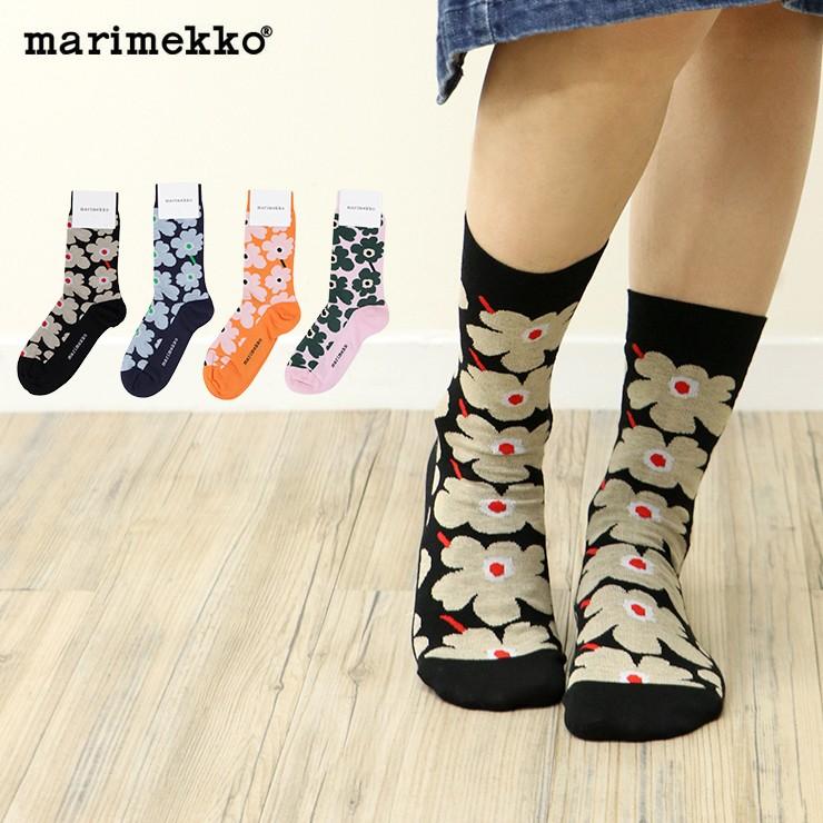 マリメッコ Marimekko ソックス Hieta ウニッコ柄 レディース 靴下 おしゃれ 柄 ブランド コットン 春 夏 秋 冬 黒 ネイビー 紺 オレンジ ピンク Selectshop Palms 通販 Yahoo ショッピング