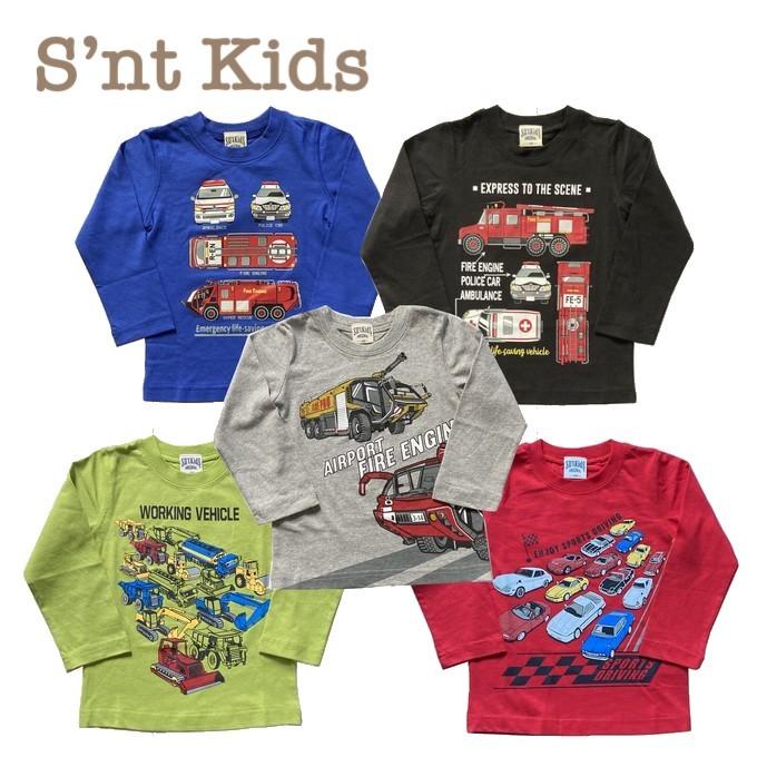 Sn't Kids 男の子 長袖 Tシャツ 働く車 100 110 120 130 Sn't Kids 男の子 長袖 Tシャツ 働く車 100 110 120 130