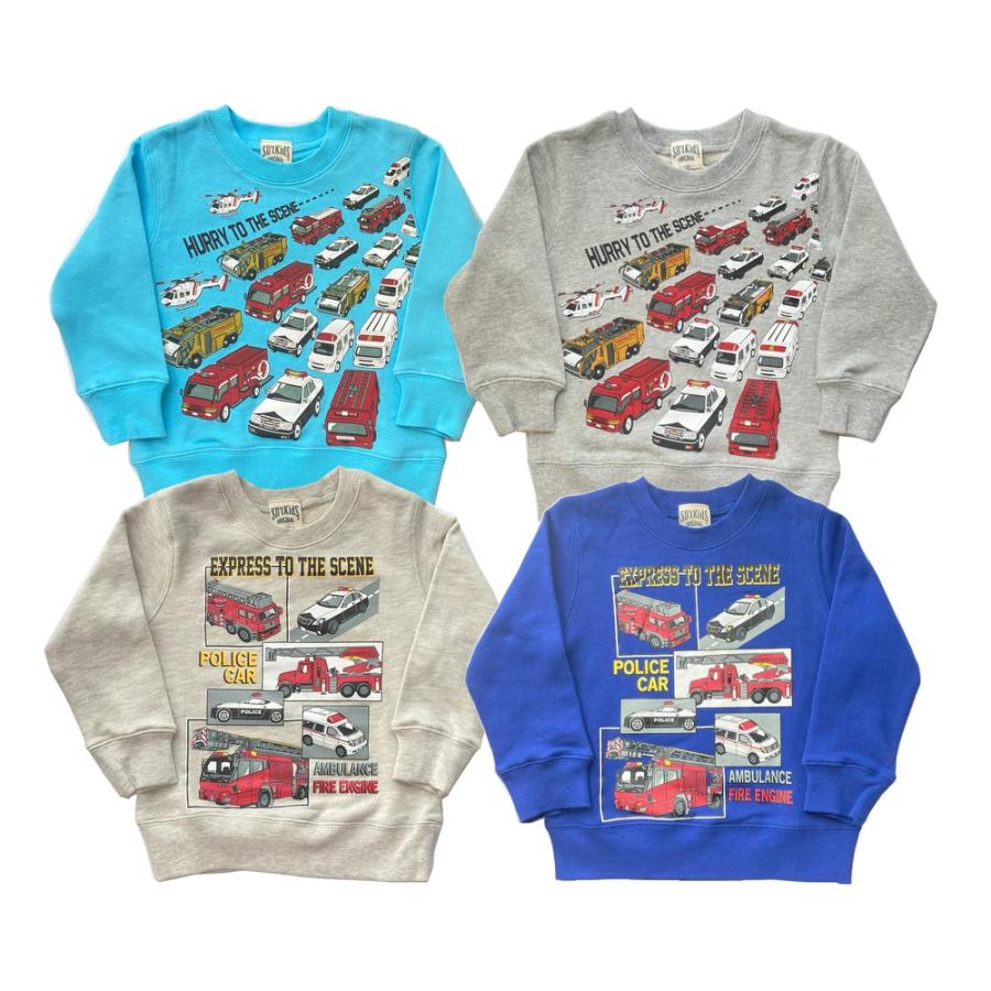 現行品　familiar 赤 消防車 トレーナー　100cm ファミリア 消防車 トレーナー 100 - メルカリ