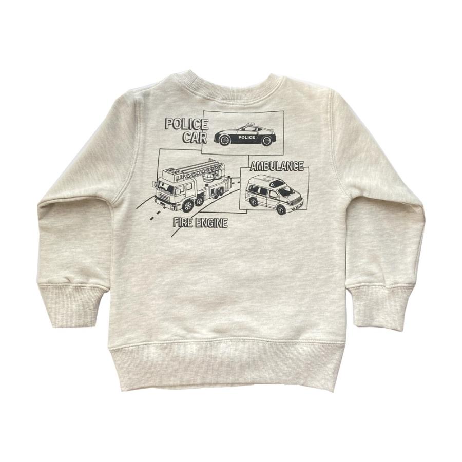 Sn't Kids 働く車 トレーナー 100 110 120 キッズ 消防車 救急車