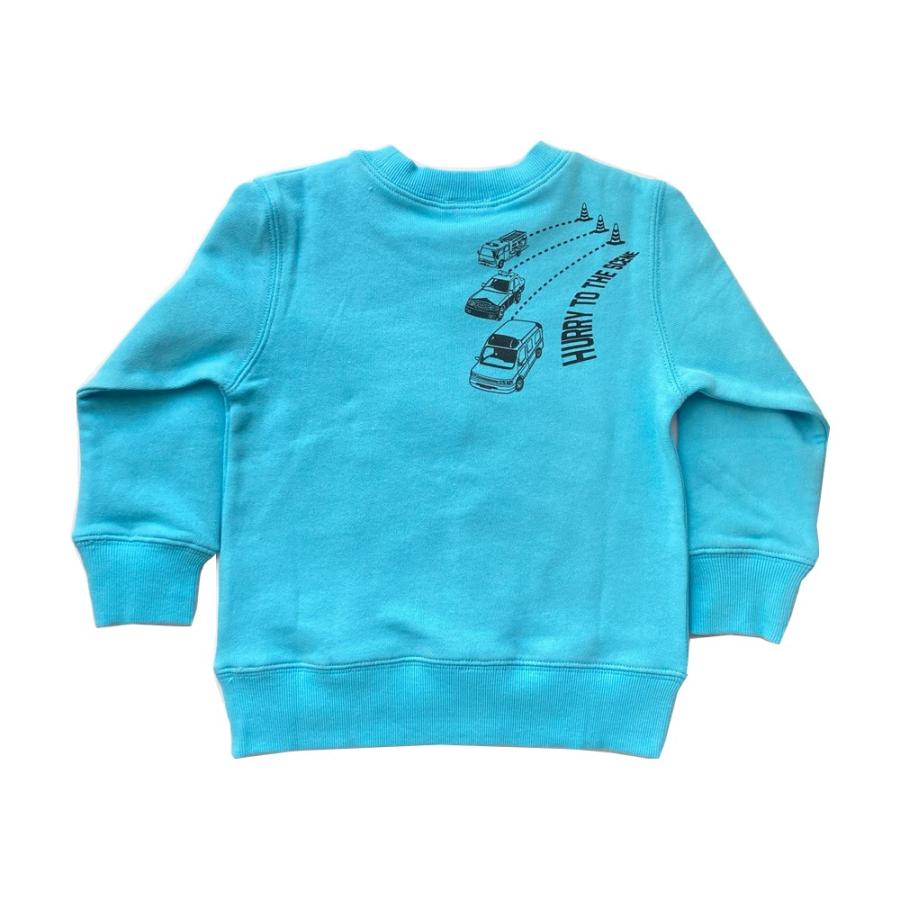 familiar トレーナー 120 ショベルカー　裏起毛　働く車 Sn't Kids 働く車 トレーナー 100 110 120 キッズ 消防車 救急車