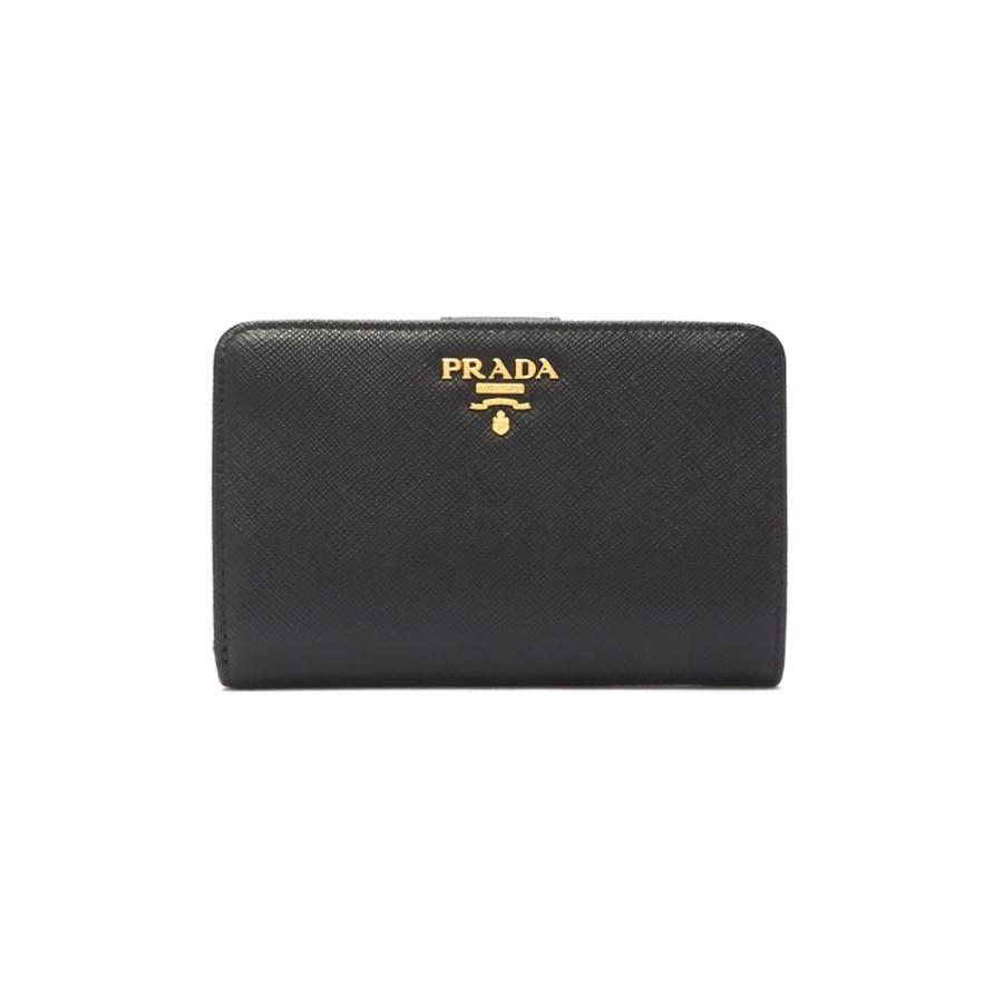 高級感 レディース 折り財布 プラダ 本物 新品 送料無料 Prada プラダ ブラック F061h Nero Ibisco レディース 1ml225zlp 財布 Wallet Leather 財布 Knowledge21 Es