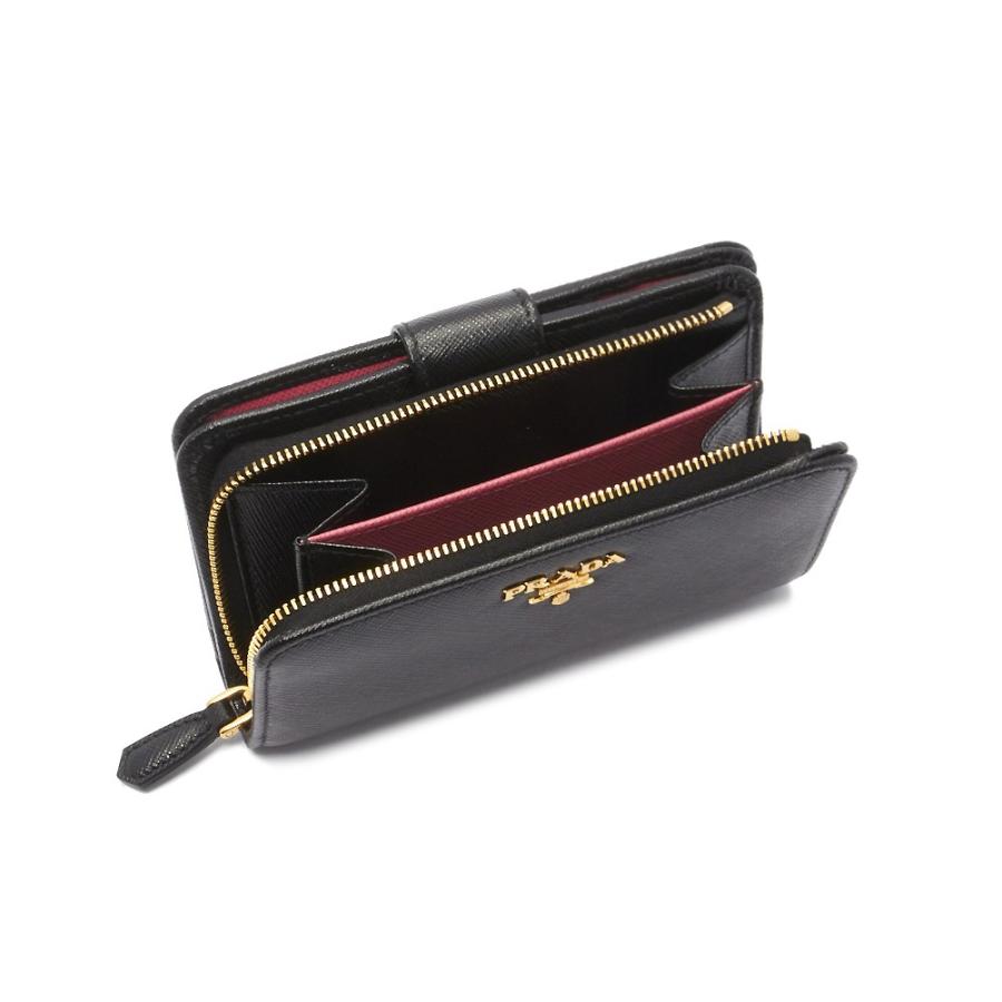 高級感 レディース 折り財布 プラダ 本物 新品 送料無料 Prada プラダ ブラック F061h Nero Ibisco レディース 1ml225zlp 財布 Wallet Leather 財布 Knowledge21 Es