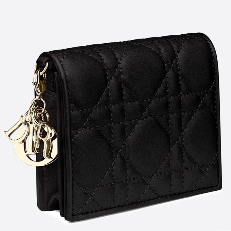予約】 Christian Dior 二つ折り財布 LADY DIOR 黒 agapeeurope.org