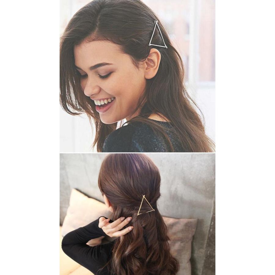 ヘアピン サークル トライアングル ムーン クリップ ヘアアクセサリー