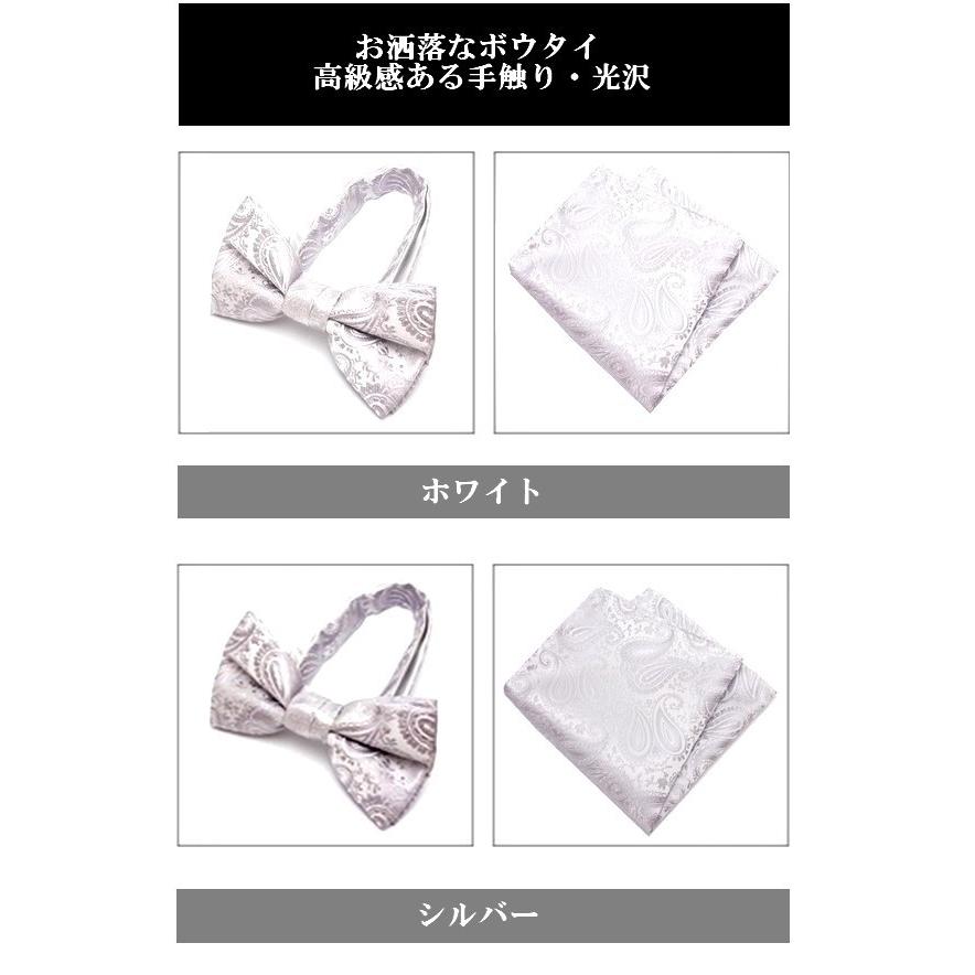 蝶ネクタイ ポケットチーフ 2点セット ペイズリー  mpc-set |  | 09