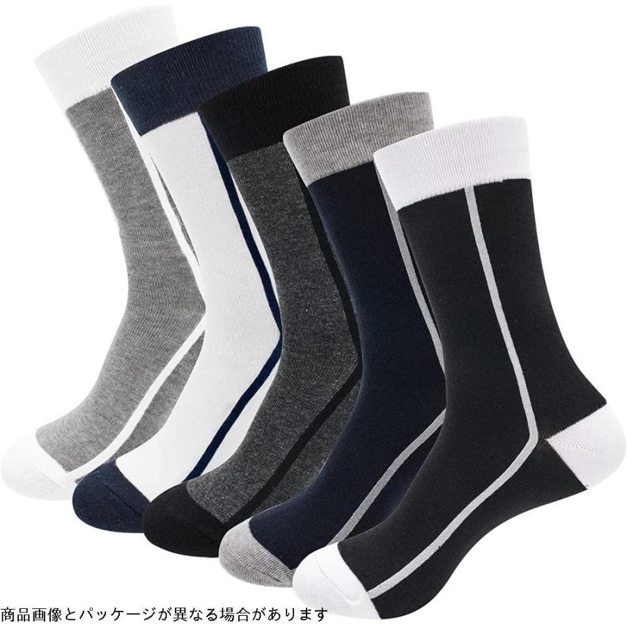 Konciwa 靴下 メンズ ビジネスソックス 綿 くつした レディース 抗菌くつ下 防臭 吸汗 5足セット男性 ソックス 四季適用 24 28cm 人気ブランド
