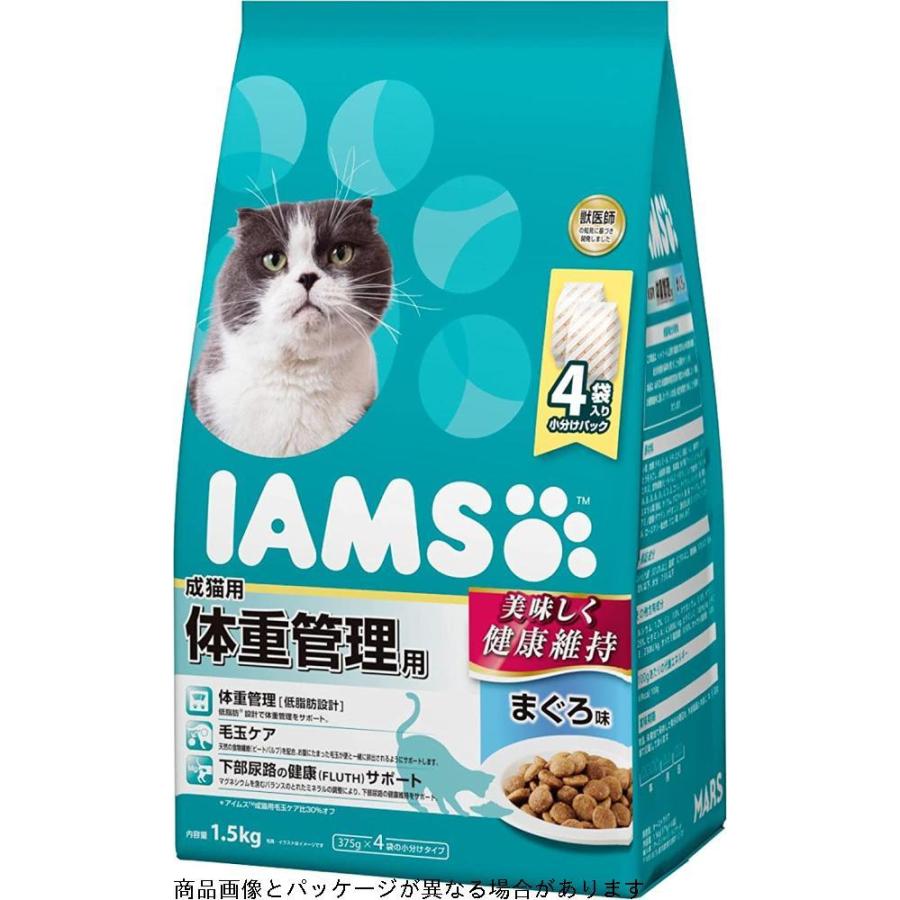 アイムス IAMS キャットフード 成猫用 体重管理用 まぐろ味 x 1.5キログラム 6 ケース販売 特別セール品 特売