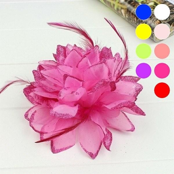 コサージュ １０色 ヘアアクセサリー ヘッドドレス 花 ピン クリップ ゴム アームレット ウエディング ウェディング パーティー 小物 雑貨 髪飾り 和装 浴衣 贅沢屋の