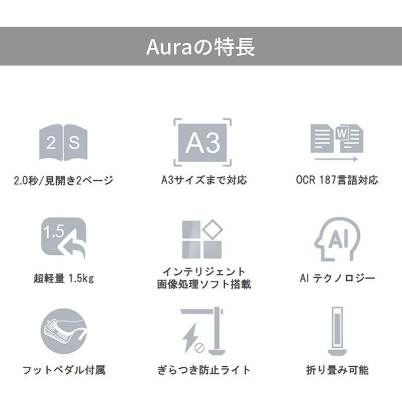 CZUR Aura X Pro ドキュメントスキャナー バッテリー内蔵モデル 非裁断