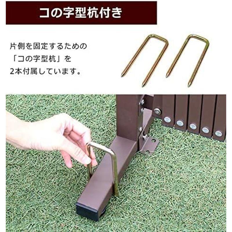 【超美品】 アルマックス(Almax) アルミ伸縮フェンスキャスター付き(ブラウン) 高さ1m×幅5m QXG-1050N 1台 【1772998130】(10572円)