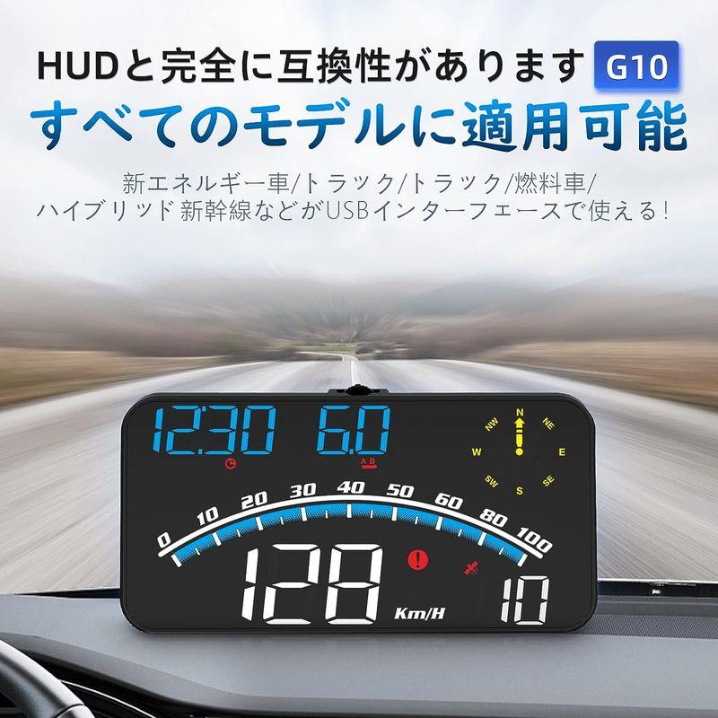 wiiyii車のヘッドアップ ディスプレイ、GPS 速度計、表示速度、方向、速度計、速度超過アラームと運転疲労アラーム付き、すべての車で動作