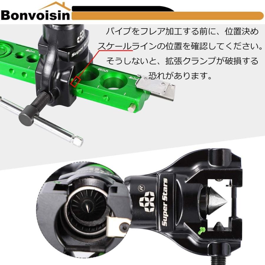 Bonvoisin 好評 フレアリングツール 5in1セット F6 19mm 1 4quot 3 45 偏芯式 新冷媒対応 パイプカッター 対応 4quot