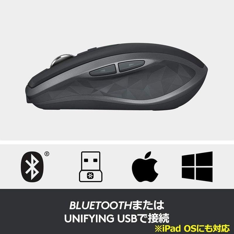 ロジクール ワイヤレスマウス 無線 マウス ANYWHERE 2S MX1600sGR Unifying Bluetooth 高速充電式 F｜selectshop3star｜05
