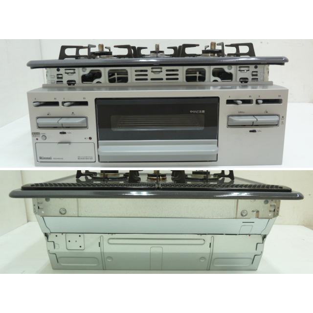 【中古】リンナイ ビルトイン コンロ 3口 RB32AM5H2SVW 2020年 都市ガス 左右強火力 ホーロー 幅60cm 水無片面焼き グリル ガスコンロ Rinnai｜selectshoparuaru｜02