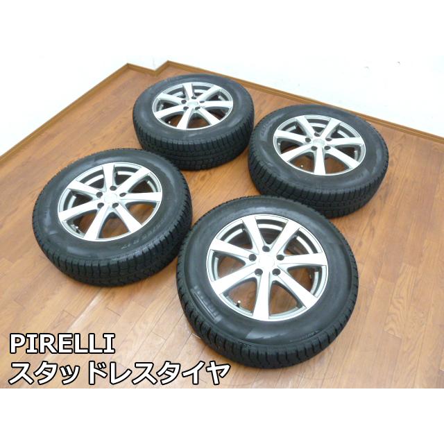 中古】PIRELLI スタッドレスタイヤ 4本 WINTER ICE CONTROL 17インチ 