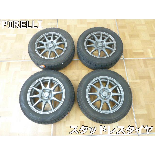中古】PIRELLI スタッドレスタイヤ 4本 175/65R14 82Q ピレリ アイス 