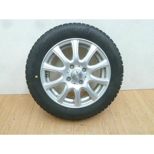【中古】ブリヂストン スタッドレスタイヤ 4本 ブリザック 14インチ 155/65R14 75Q 2021年 BLIZZAK VRX2 冬タイヤ ホイール 4穴_1