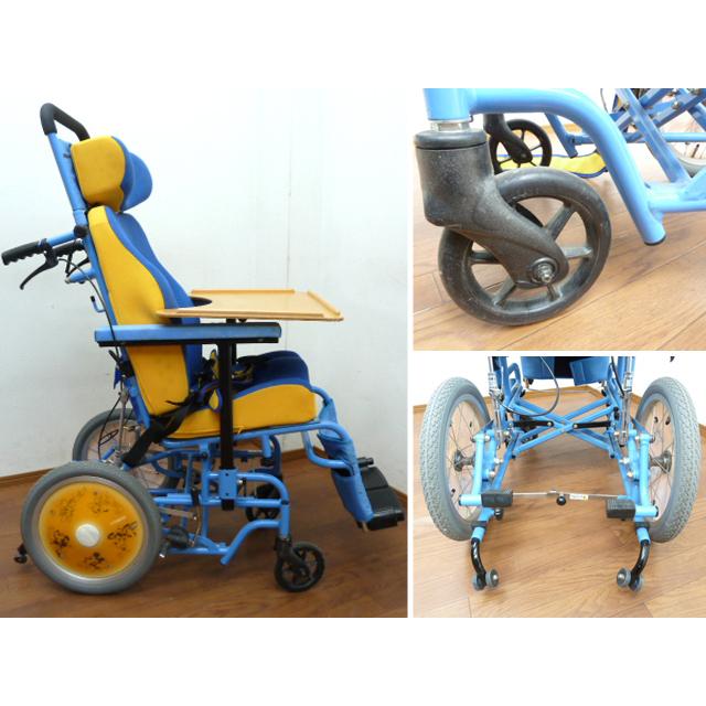 中古】どんぐり工房 子ども用 車椅子 W500×D1120×H1300mm テーブル付き 