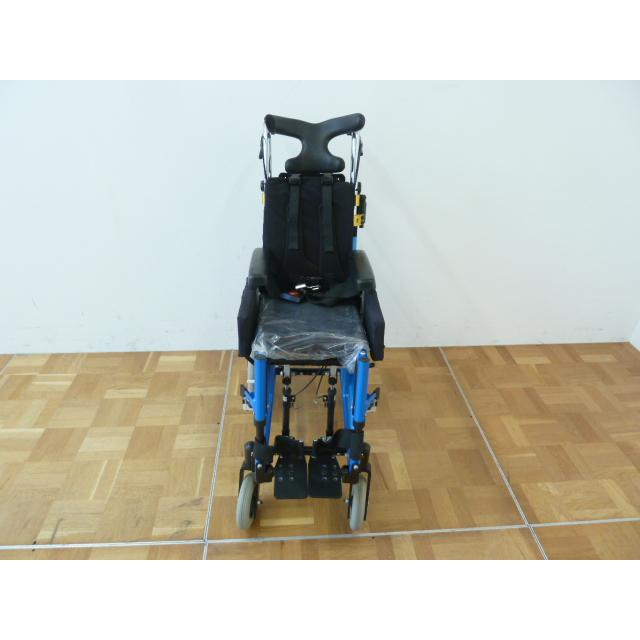 【中古】介助用 ティルト リクライニング 車いす 小児用 W480×D800×H1010mm 成長対応拡張機能付 アルミ 介護 子供用 車椅子 車イスの画像