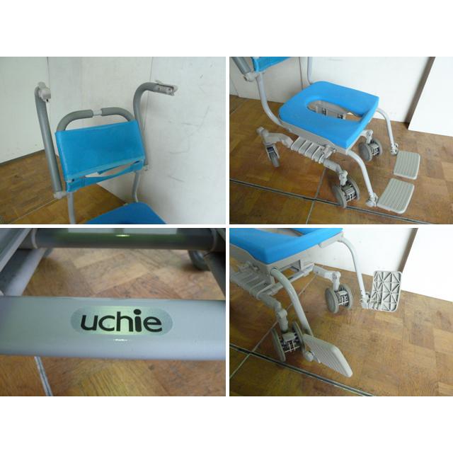 美品　定価10万円超 2025年購入　uchie ウチエ シャワーラク　お風呂 介護　車椅子 uchie ウチエ 入浴介護用品 シャワーキャリー フットレスト シャワー