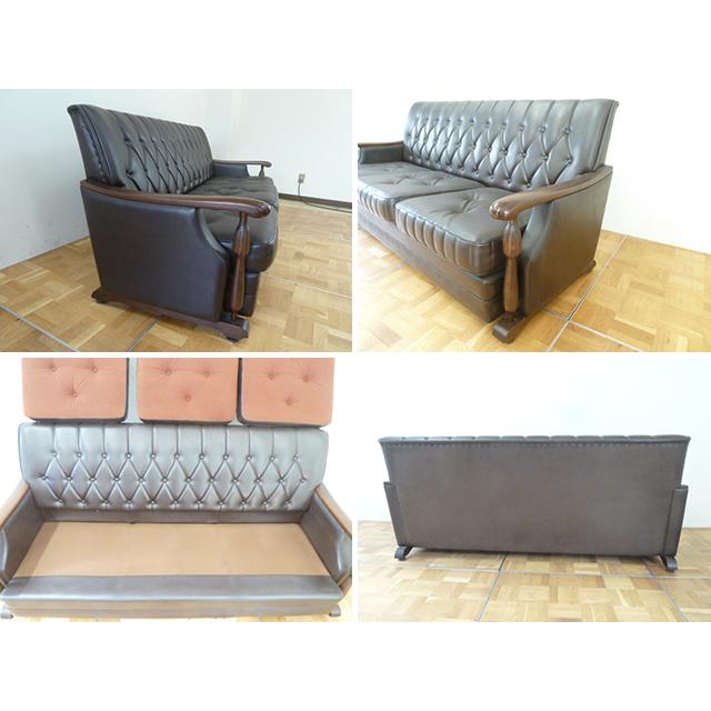 中古】MORISHIGE モリシゲ 応接6点セット テーブル ソファ 3人 中古】MORISHIGE モリシゲ 応接6点セット テーブル ソファ 3人