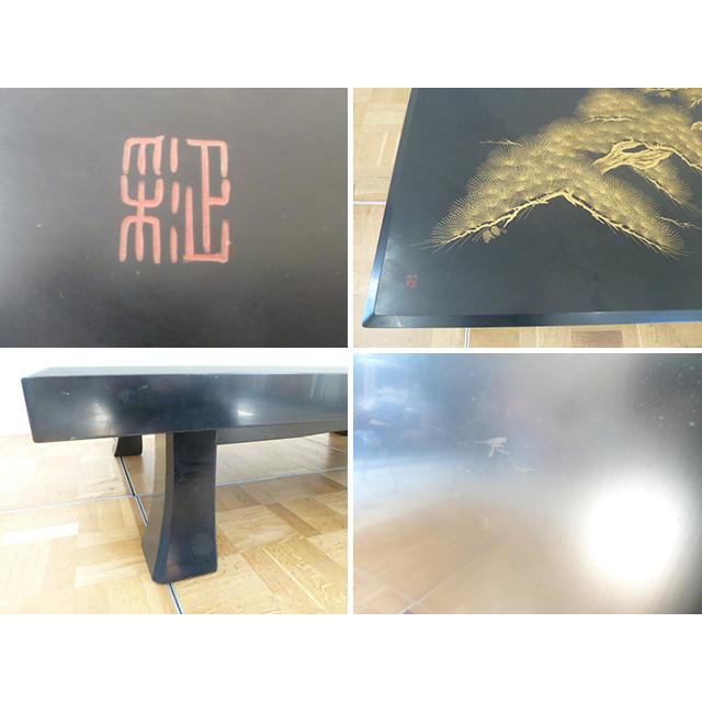 中古】輪島塗 座卓 テーブル 沈金 蒔絵 W1510×D900×H315mm 伝統 中古】輪島塗 座卓 テーブル 沈金 蒔絵 W1510×D900×H315mm 伝統