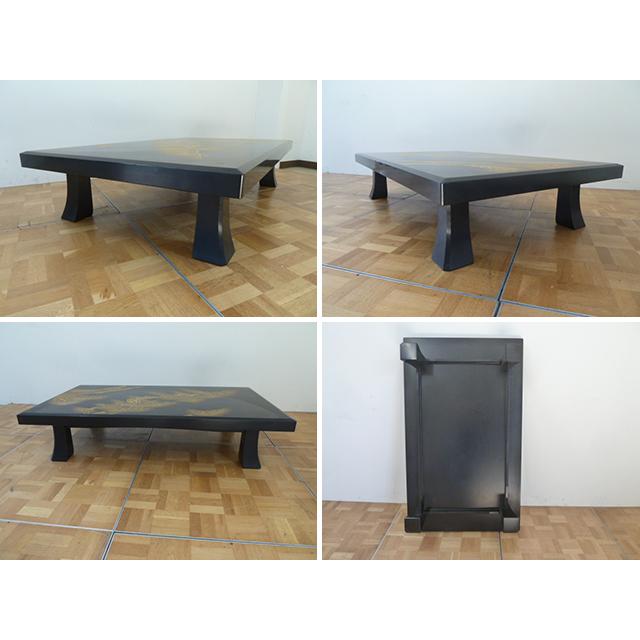 中古】輪島塗 座卓 テーブル 沈金 蒔絵 W1510×D900×H315mm 伝統 中古】輪島塗 座卓 テーブル 沈金 蒔絵 W1510×D900×H315mm 伝統